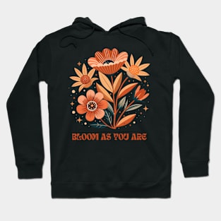 Vintage Stylized Flowers Hoodie